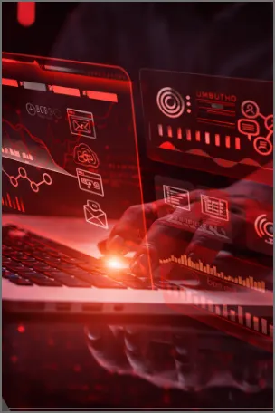 Connected digital systems visualised on screen