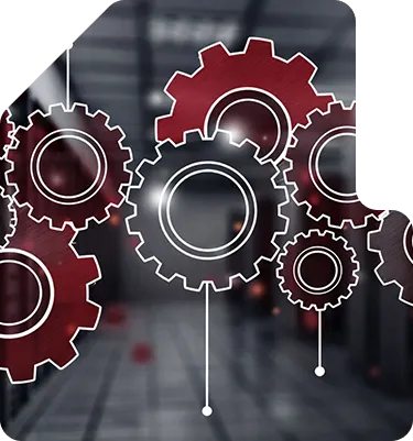 Interlocking cogs representing connected systems